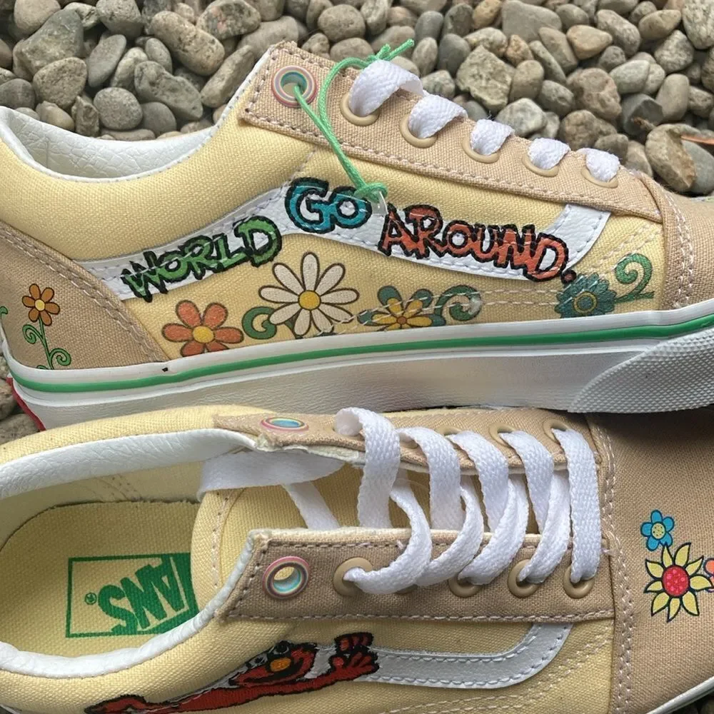 Little Kids Vans Old Skool x Sesame Street Elmo Sneakers Shoes Size 2